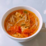 もやしとトマトの中華スープ